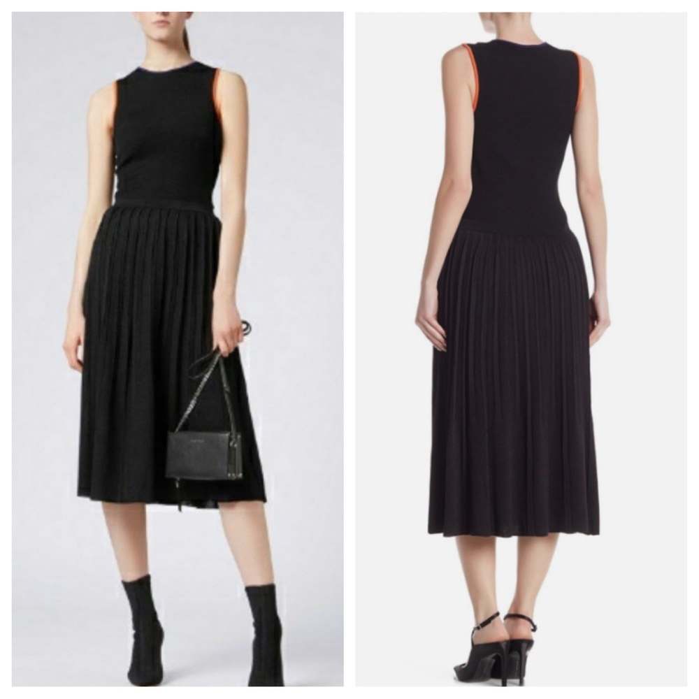 HUGO BOSS FLOLI NEON TRIM KNIT MIDI dress